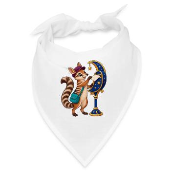 Mondnacht-Postläufer Eichhörnchen - Bandana - Weiß - Vorne