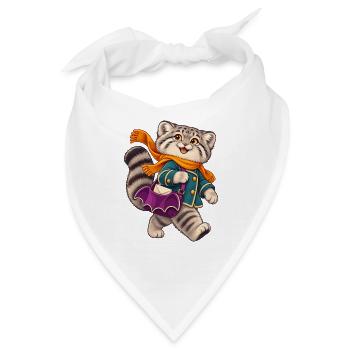 Katzenheld Schal Mantel - Bandana - Weiß - Vorne