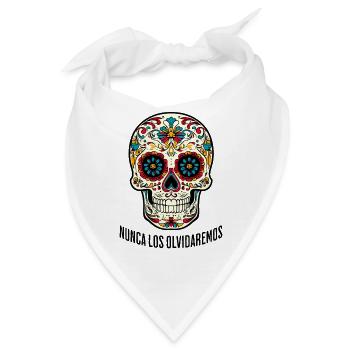 Día de los Muertos – Nunca Los Olvidaremos - Bandana - Weiß - Vorne