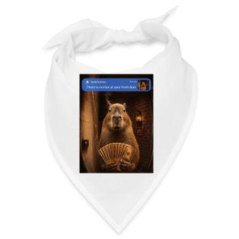 Capybara an deiner Haustür - Bandana - Weiß - Vorne