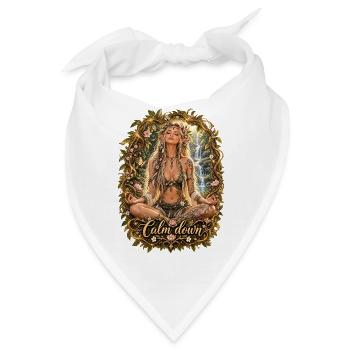 Beruhigende Waldelfe Meditation - Bandana - Weiß - Vorne