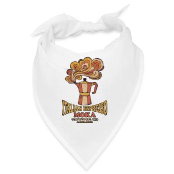 Retro Moka Kanne - Bandana - Weiß - Vorne