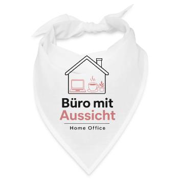 Büro mit Aussicht – Home Office - Bandana - Weiß - Vorne