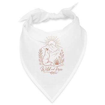 Wild and Free - Bandana - Weiß - Vorne