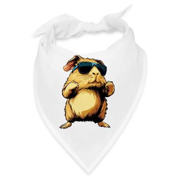 Fitness Meerschweinchen - Bandana - Weiß - Vorne