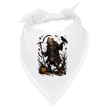 Verfluchte Vogelscheuche mit Kerbislaternen - Bandana - Weiß - Vorne