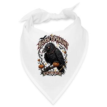 Geboren zur Spuk-Rabennacht - Bandana - Weiß - Vorne