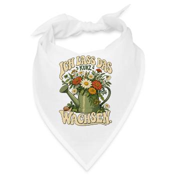 Garten – Ich lass das kurz wachsen - Bandana - Weiß - Vorne