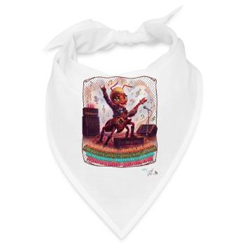 Ameise MALÚ Rock Gitarre E-Gitarre Band Pop Art - Bandana - Weiß - Vorne