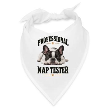 Professional Nap Tester Französische Bulldogge - Bandana - Weiß - Vorne