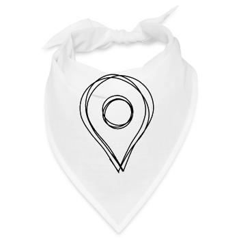 Standort handgezeichnet - Bandana - Weiß - Vorne