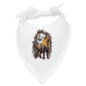 Takin mit winterlichem Kristallglockentor - Bandana - Weiß - Vorne