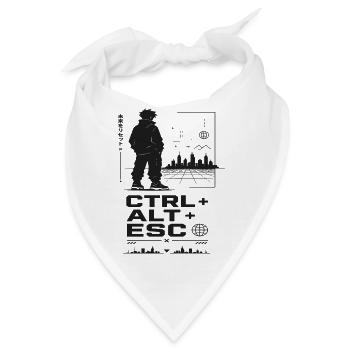 CTRL ALT ESC Skyline Retro - Bandana - Weiß - Vorne