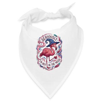 Böser Flamingo-Zauberer Retro-Magier - Bandana - Weiß - Vorne