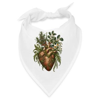 Herzpflanzen Vintage Botanik - Bandana - Weiß - Vorne