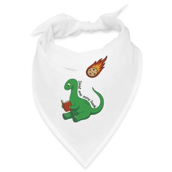 Nur noch ein Buch Dinosaurier - Bandana - Weiß - Vorne