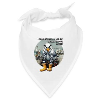 Böse Möwen - Leute schubsen - Bandana - Weiß - Vorne