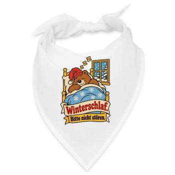 Winterschlaf Bitte nicht stören - Bandana - Weiß - Vorne