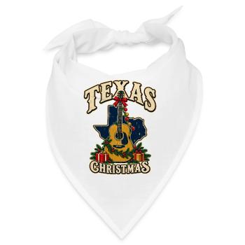 Texas Christmas Gitarre - Bandana - Weiß - Vorne