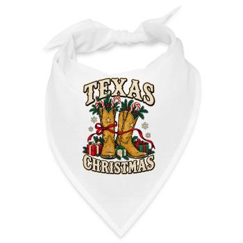 Texas Weihnachtsstiefel Motiv - Bandana - Weiß - Vorne