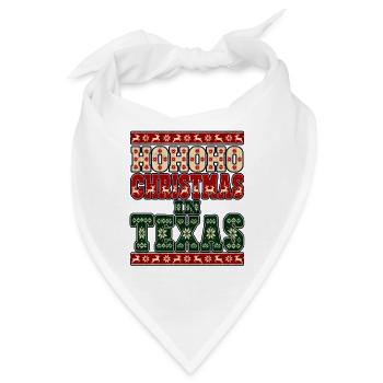 HoHoHo Weihnachten in Texas - Bandana - Weiß - Vorne