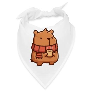 Kapybara-kleines Nagetier - Bandana - Weiß - Vorne