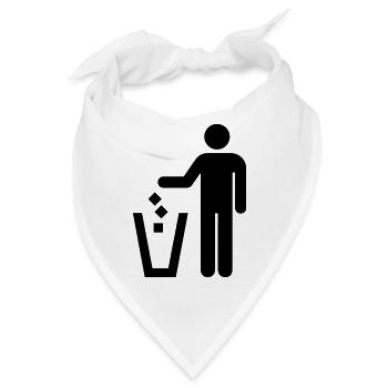 Mülleimer,Müll,Ordnung - Bandana - Weiß - Vorne