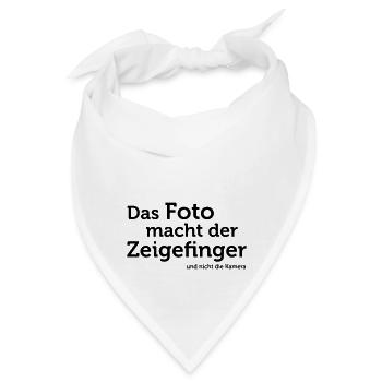 Das Foto macht der Zeigefinger - Bandana - Weiß - Vorne