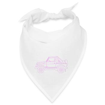 4x4 Rosa - Bandana - Weiß - Vorne