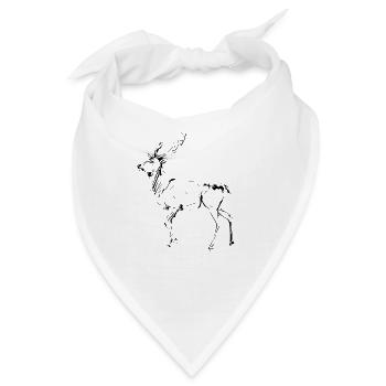 Hirsch - Bandana - Weiß - Vorne