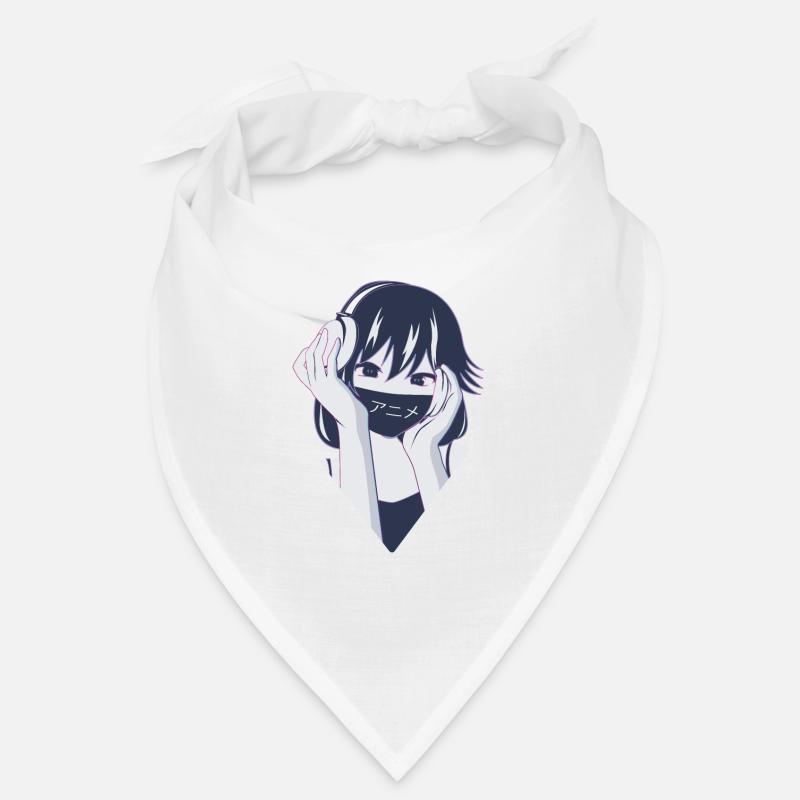 Anime rétro - Bandana - blanc