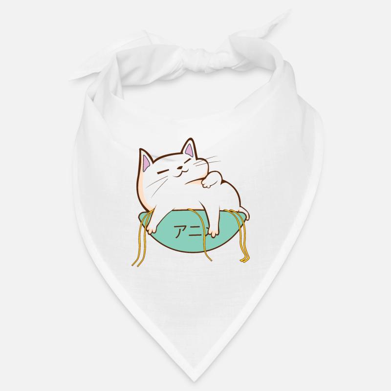 Anime chat ramen plein Bandana