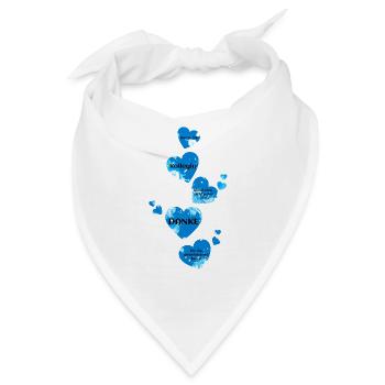 Danke! Abschiedsfeier Arbeit Schule Beruf Geschenk - Bandana - Weiß - Vorne
