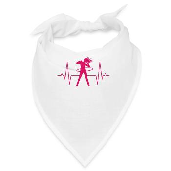 Hula Reifen Hullern Hoop Fitness Geschenk Damen - Bandana - Weiß - Vorne