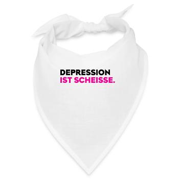 Depression scheisse - Bandana - Weiß - Vorne
