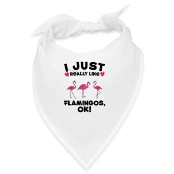 Flamingo Pink Flamingo Flamingo Geschenk - Bandana - Weiß - Vorne
