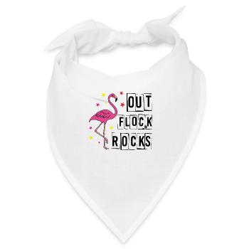 Flamingo Pink Flamingo Flamingo Geschenk - Bandana - Weiß - Vorne
