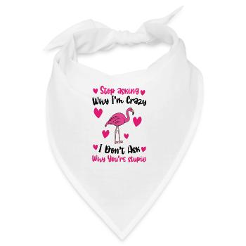 Flamingo Pink Flamingo Flamingo Geschenk - Bandana - Weiß - Vorne