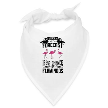 Flamingo Pink Flamingo Flamingo Geschenk - Bandana - Weiß - Vorne