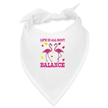 Flamingo Pink Flamingo Flamingo Geschenk - Bandana - Weiß - Vorne