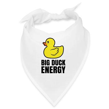 Ente Quitscheente Erpel Enten Gelbe Gummiente - Bandana - Weiß - Vorne