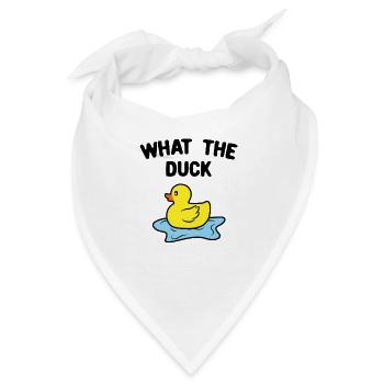 Ente Quitscheente Erpel Enten Gelbe Gummiente - Bandana - Weiß - Vorne