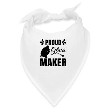 Glasmacher Glasbläser Glasblasen Glas - Bandana - Weiß - Vorne