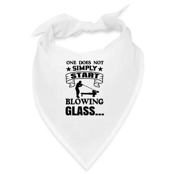 Glasmacher Glasbläser Glasblasen Glas - Bandana - Weiß - Vorne