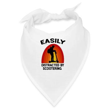 E-Roller E-Scooter Roller Electric Scooter Roller - Bandana - Weiß - Vorne