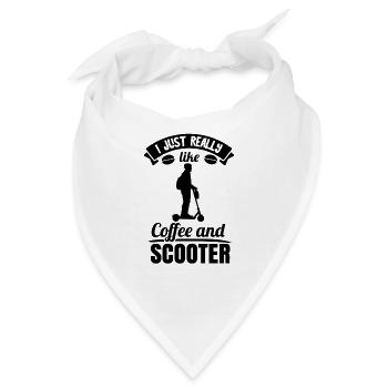 E-Roller E-Scooter Roller Electric Scooter Roller - Bandana - Weiß - Vorne