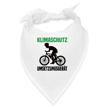 Klimaschutz Umsetzungsgerät Fahrrad Fahren Klima - Bandana - Weiß - Vorne