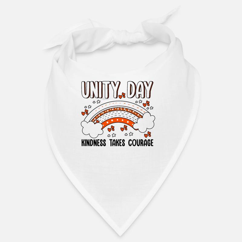 Paix Kind Courage Orange Rainbow Cloud Unity Day Bandana