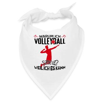 Volleyball Volleyballtrainer Warum ich Volleyball! - Bandana - Weiß - Vorne