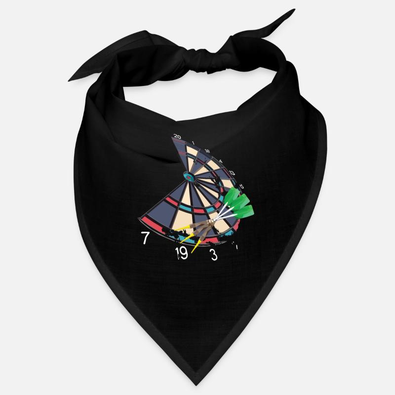 Dartscheibe mit Pfeilen, im Vintage Polygon Design Bandana